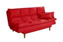 Ver imagem 2 de Sofá Cama Casal 3 Lugares Andorra Suede Vermelho 373 Império Estofados