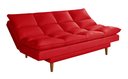Ver imagem 5 de Sofá Cama Casal 3 Lugares Andorra Suede Vermelho 373 Império Estofados
