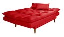 Ver imagem 6 de Sofá Cama Casal 3 Lugares Andorra Suede Vermelho 373 Império Estofados