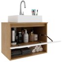 Ver imagem 2 de Gabinete de Banheiro 60 Cm 1 Porta com Cuba Valente Amêndoa/branco