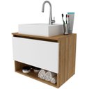 Ver imagem 6 de Gabinete de Banheiro 60 Cm 1 Porta com Cuba Valente Amêndoa/branco