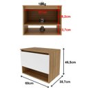 Ver imagem 7 de Gabinete de Banheiro 60 Cm 1 Porta com Cuba Valente Amêndoa/branco