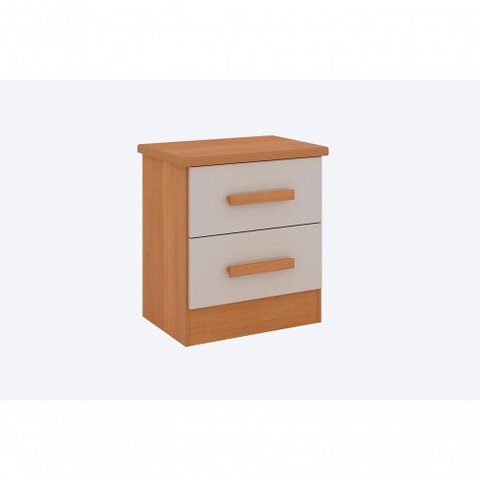 Mesa de Cabeceira 2 Portas New Athos - D' Doro Cinamomo/off White