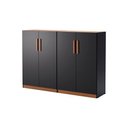 Ver imagem 3 de Multiuso Flex 4 Portas Preto/nature - Potenza Móveis