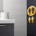 Ver imagem 1 de Conjunto de 16 cm redondo para banheiro e um feminino e masculino Dourado Make Laser ERAE