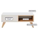 Ver imagem 2 de Mesa de Centro Jeri com Painel Suspenso para TV Tocantins 1.6 Off White Freijó - Colibri