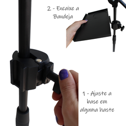 Bandeja Porta Copo, Celular Multiúso para Pedestal Saty Bsa-01 - 4