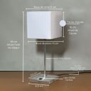 Ver imagem 3 de Kit 2 Abajur Luminária de Mesa Clássico Quadrado com Interruptor Decoração Casa, Sala, Quarto