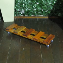 Suporte Vasos jardineira Planta Madeira com Rodízios Gel 70x20 - 2