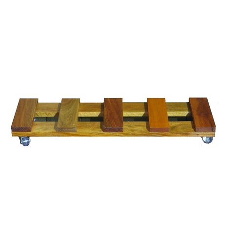 Suporte Vasos jardineira Planta Madeira com Rodízios Gel 70x20