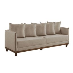 Sofá 4 Lugares Living M-169 Veludo Martins Bege - 1