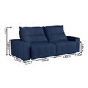 Ver imagem 3 de Sofá 3 Lugares 210cm Aramis Azul Marinho