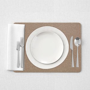 Jogo Americano Kit 6 Peças Mesa Jantar Sala 29 X 44 Cm Id Decor Jogo Americano de Mesa Bege