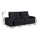 Ver imagem 3 de Sofá 3 Lugares 210cm Aramis Preto