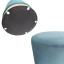 Ver imagem 3 de Puff Banqueta em Metal e Veludo Decorativa 45x35cm