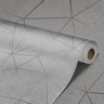 Papel de Parede Marmorzado Geométrico Cinza Prateado 9m - 4