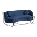 Ver imagem 3 de Sofá 3 Lugares 200cm Tommy Azul Marinho