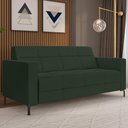 Ver imagem 2 de Sofá 3 Lugares Sala Living Industrial 200cm Senna K01 Veludo Verde - Lyam Decor