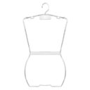 Ver imagem 1 de 10 Cabides Silhueta Acrílico Transparente Adulto com Cavas