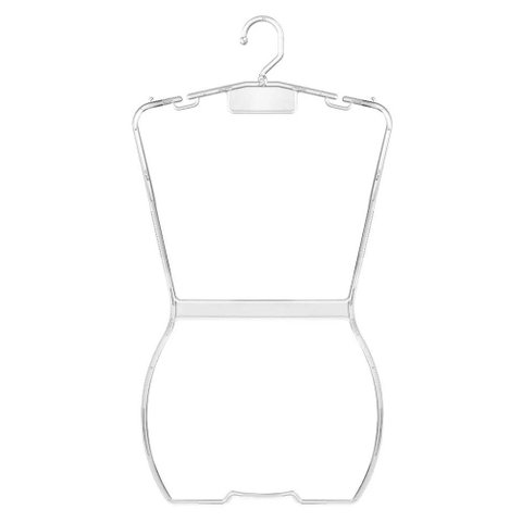 10 Cabides Silhueta Acrílico Transparente Adulto com Cavas