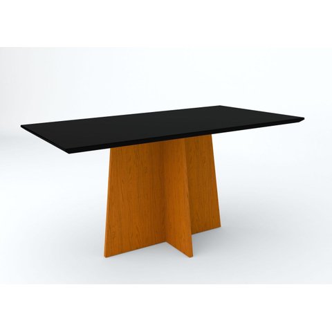 Mesa Ana 160x90 - Ipê / Preto