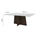 Ver imagem 2 de Mesa Ana 160x90 - Ipê / Preto