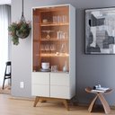 Ver mais imagens de Cristaleira e Aparador Buffet para Sala Noronha Off White Matte Freijó– Colibri