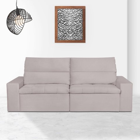 Sofá 3 Lugares 210cm Azzaro Branco Gelo