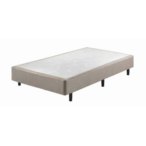 Base Box Somiê Solteiro 37x96x203cm Uni Cinza/Branco Ecoflex