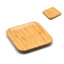 Ver imagem 3 de Prato Quadrado Bamboo 21 cm Homecook Niazitex