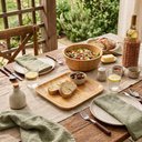 Ver imagem 2 de Prato Quadrado Bamboo 21 cm Homecook Niazitex