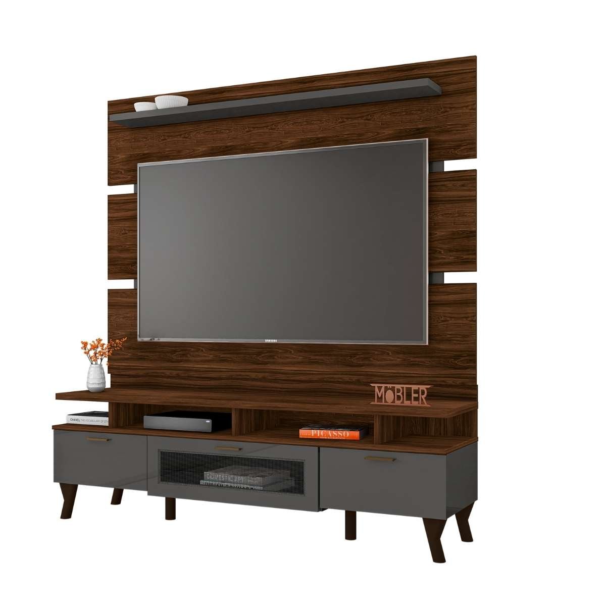 Tv Rack Arcade Rack Bancada com Painel Arcade 160 cm para TV até 55