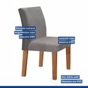 Ver imagem 4 de Conjunto Sala de Jantar Mesa Tampo Mdf 4 Cadeiras Espanha Yescasa