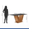 Conjunto Sala de Jantar Mesa Tampo Mdf 4 Cadeiras Espanha Yescasa - 7