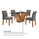 Ver imagem 7 de Conjunto Sala de Jantar Mesa Tampo Mdf/vidro e 4 Cadeiras Espanha Yescasa
