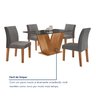 Conjunto Sala de Jantar Mesa Tampo Mdf/vidro e 4 Cadeiras Espanha Yescasa - 7