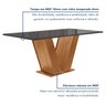 Conjunto Sala de Jantar Mesa Tampo MDF/Vidro e 4 Cadeiras Espanha Yescasa - 2