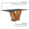 Conjunto Sala de Jantar Mesa Tampo Mdf/vidro e 4 Cadeiras Espanha Yescasa - 11