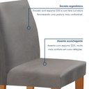 Ver imagem 6 de Conjunto Sala de Jantar Mesa Tampo Mdf/vidro e 4 Cadeiras Espanha Yescasa