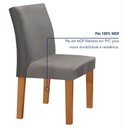 Ver imagem 5 de Conjunto Sala de Jantar Mesa Tampo Mdf/vidro e 4 Cadeiras Espanha Yescasa