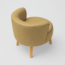 Ver imagem 5 de Kit 2 Poltronas Aconchegante Tecido Corano para Sala de Espera Pés de Madeira Resistente