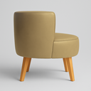 Ver imagem 4 de Kit 2 Poltronas Aconchegante Tecido Corano para Sala de Espera Pés de Madeira Resistente