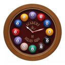 Ver imagem 1 de Relógio Decorativo Parede de Fibra - Billiard Bordô - Anti-horário