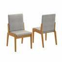 Ver imagem 2 de Kit 2 Cadeiras para Sala de Jantar Sinfonia Marrom/Marromle/Cinza