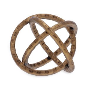 Escultura Infinito em Metal Dourado 16cm 18916 Mart