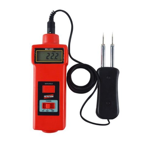 Medidor De Umidade Digital Temperatura Faixa 0 A 50% Mu-626 Portátil Com Estojo