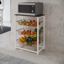 Ver imagem 1 de Fruteira com Suporte para Micro-ondas Barcelona Aço Branco Cesto Cobre Tampo Amêndoa