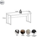 Ver imagem 3 de Escrivaninha Escritório Home Office 1,70m x 0,70m com Pés em Metal Industrial Executive 5F Marrom/Macadâmia/Branco