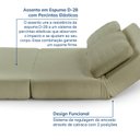 Ver imagem 7 de Sofá Cama sem Braço Reclinável Fold CabeCasa MadeiraOriginals Verde Bouclé Verde