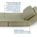 Ver imagem 7 de Sofá Cama sem Braço Reclinável Fold CabeCasa MadeiraOriginals Verde Bouclé Verde